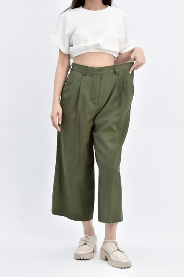 (2XL) marni高腰綠色長褲