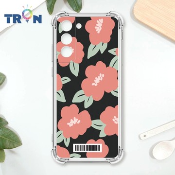 TRON 三星 S22 PLUS 平塗手繪花朵A款 四角防摔載具殼 軟殼 手機殼