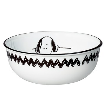 Corelle Brands 康寧餐具 SNOOPY復刻 韓式湯碗 416 473ml  黑白色  1個
