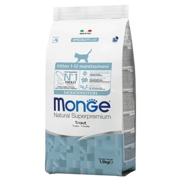 MonGe 瑪恩吉 幼貓 天然全能 乾飼料  1袋  1500g  鱒魚