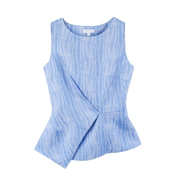 C JEAN 不對稱提花無袖上衣