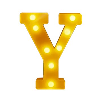 生活King 字母裝飾燈 Y 款式 暖白光 LED燈珠塑料材質