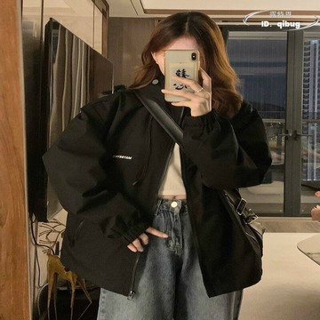 寬鬆連帽外套 百搭外套 衝鋒衣 休閒風衣 防風夾克 外套女