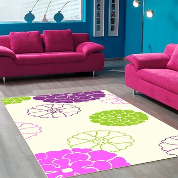 比利時 奧瓦自然系絲質地毯 朵朵粉 140x200cm