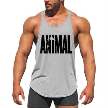 ANIMAL環球男士健美健身深挖純棉Y字背寬松時尚舉重深蹲運動背心