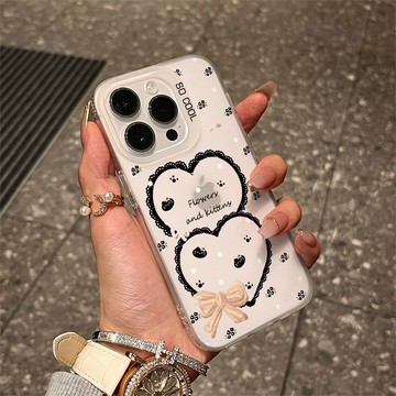 原創蕾絲愛心 iPhone 17 air 16E 16 PRO 15 PLUS 14 MAX 13MINI 12 手機殼