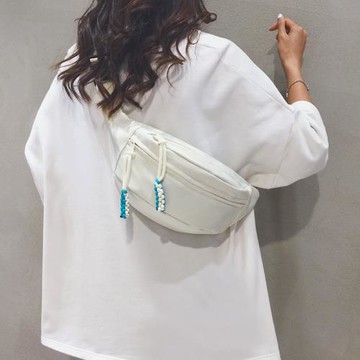 高顏值胸包女2025新款休閑帆布斜挎包運動手機腰包男生單肩小背包