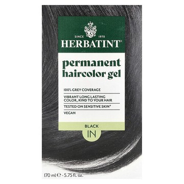 Herbatint, 長期染髮膠，1N，黑色，4.56 液量盎司（135 毫升）