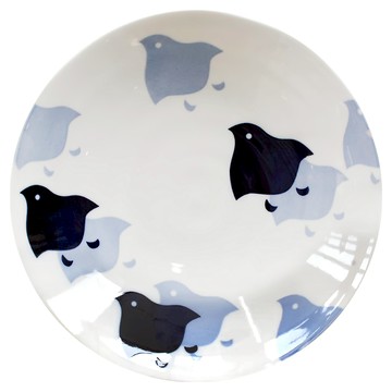 佐和陶瓷 輕量深皿 日本製  22 x 4.5cm  千鳥  1個