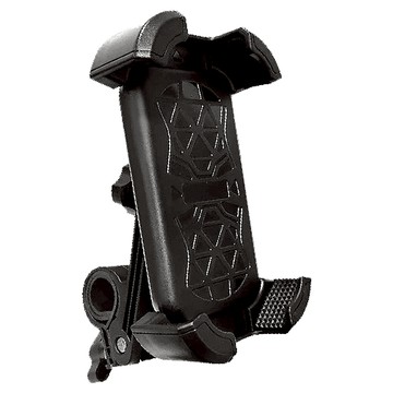 Q&T 腳踏車/機車手機夾 四角夾臂鎖死設計 不會掉 適用手機尺寸4.7吋~6.8吋  黑色  1個