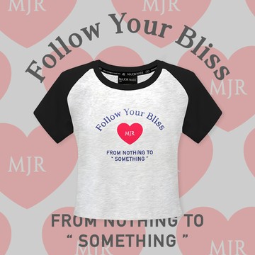 MJR愛心接袖短版T