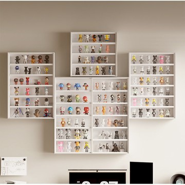 工廠現貨 定制實木樂高手辦展示櫃收納櫃壁掛式吊櫃墻壁櫃墻上儲物櫃玻璃門487-LPS 保售後 台灣公司