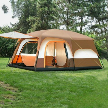 免運 露營帳篷 露營帳篷戶外加厚兩室一廳便攜式折疊防雨野營野餐過夜沙灘帳裝備