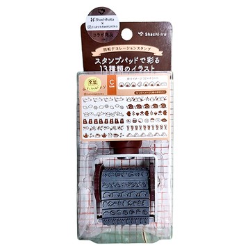 Shachihata 寫吉達 古川紙工聯名迴轉印章 MY BIYORI 13種圖案  C款  1個