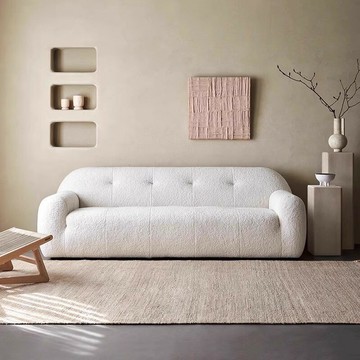 【含稅/免運】 北歐輕奢布藝沙發設計師創意酒店民宿客廳接待會客休閑多人沙發椅