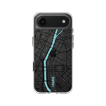 iPhone Air Clear Case（相機按鈕） 透明 - JOCR - Paris (Black Logo)