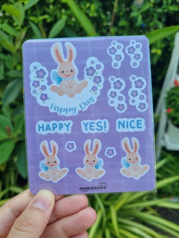 迷你貼紙兔