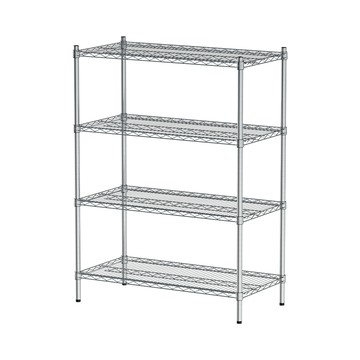 【dayneeds】荷重型 90x45x120公分 電鍍(鎖管)四層波浪架