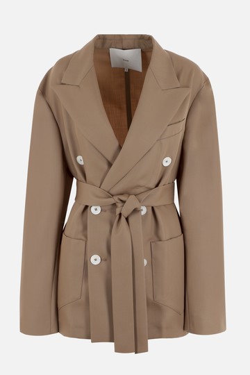 SETCHU Origami double-breasted wool and mohair jacket Woman