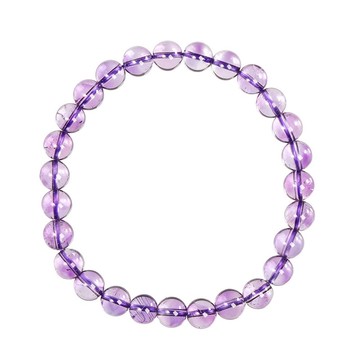 【正佳珠寶】紫超七 頂級冰淨體紫超七 6.4-6.8mm 紫超七水晶手珠