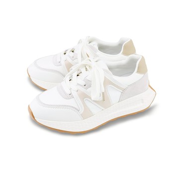 NG鞋特賣★Sabon異材拼接休閒輕量老爹鞋 杏色 (10857538)