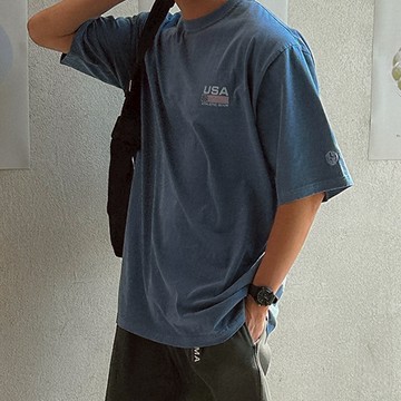 正韓USA CLUB 小標水洗短袖上衣 4色  YUPPIE 預購商品 0414