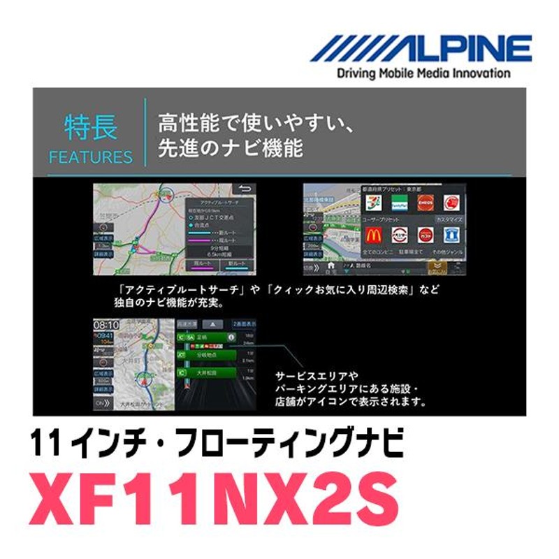 ランサーエボリューションX専用セット ALPINE/XF11NX2S 11インチ・フローティングナビ(配線/パネル込) | LINEショッピング