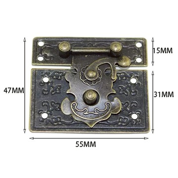 [木頭仁] 55*47搭扣 仿古箱扣 木盒鎖扣 禮盒搭扣 鐵皮面板箱扣 復古扣暗 箱扣