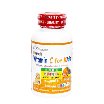 CLK 【CLK健生】兒童維生素C 50mg咀嚼錠 300錠/瓶