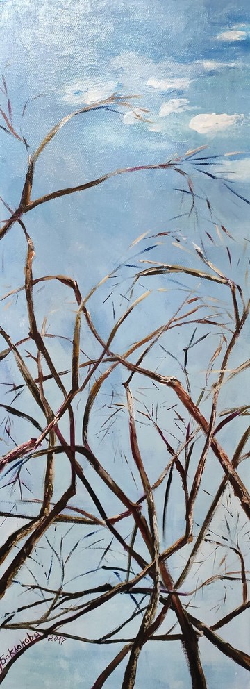 春日天空當代溫柔色彩風景原畫冥想藝術