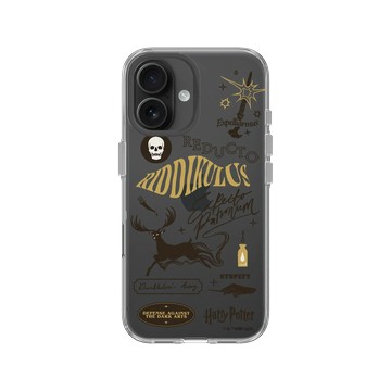 iPhone 16 Clear Case（相機按鈕） 透明 - 哈利波特 Harry Potter - 魔法咒語大集合