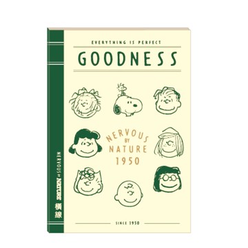 史努比加厚燙金筆記 25K橫線