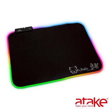 【ATake】福利品 RGB 滑鼠 M3 + RGB 電競惡霸滑鼠墊 套組 發光鼠墊 大手滑鼠 冰藍光電競滑鼠 遊戲鼠墊