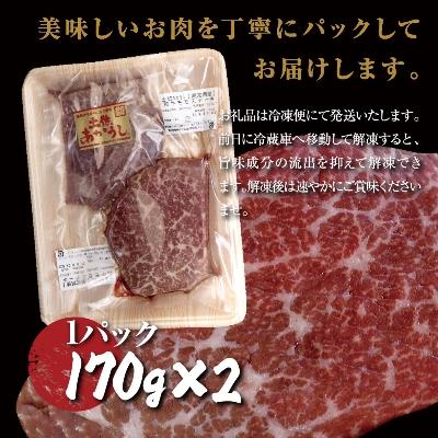 ふるさと納税 香美市 土佐あかうし和牛モモステーキ170g×2