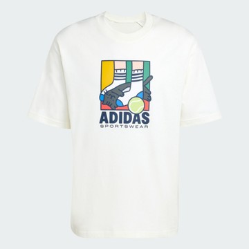Adidas 愛迪達 M Ani Pop Ply T KE4341 男 T恤 運動上衣 休閒短袖 白 亞版 純棉