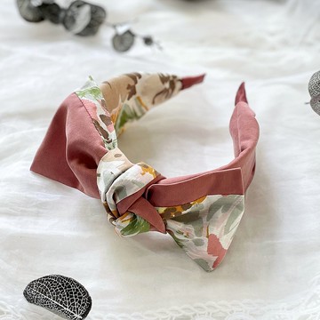 蝴蝶結扭結兩用髮箍/ 寬版 寬邊 髮帶式交叉頭箍 髮窟 頭帶 髮飾