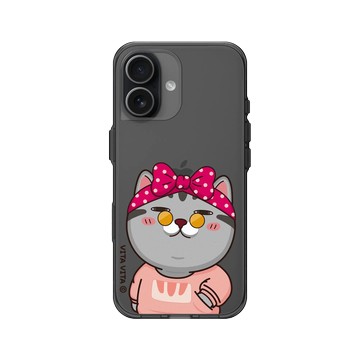 iPhone 17 Clear (相機按鈕) 酷墨灰 - VITA VITA．塔仔是隻貓 - 就靜靜看著你裝逼款