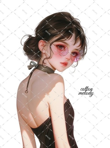 original sticker no.2270 人物貼紙 原創貼紙 原創人物貼紙 裝飾貼紙 cotton melody