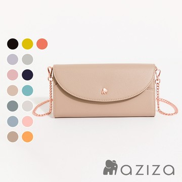 aziza FAY可拆式鏈帶手拿皮夾包