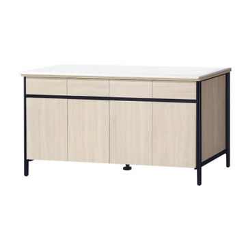 【綠活居】蒙特維  現代5.3尺雲紋石面餐櫃/收納櫃-160x41x76cm免組