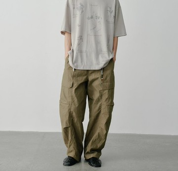 翻山越嶺 多口袋水洗感彎刀長褲