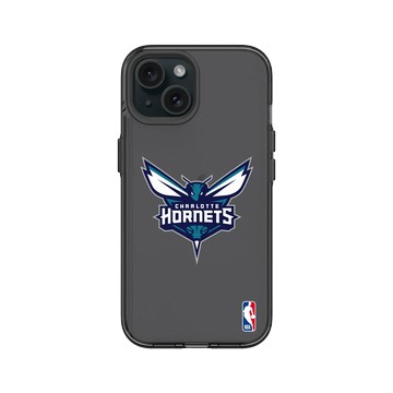iPhone 15 Clear 酷墨灰 - NBA - Logo-夏洛特黃蜂 Charlotte Hornets