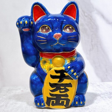 【瑠葵追光】日本清水燒招財貓 | 瑠璃地 - 向日葵