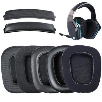 適用羅技G633 G933 G933S G533 PRO 耳機套罩皮套頭梁墊配件