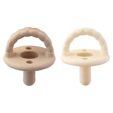 itzy ritzy Sweetie Soother造型矽膠安撫奶嘴組 食品級矽膠 對稱型  奶茶杏  0歲以上  1組