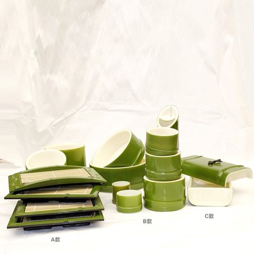 ABS塑料竹形盛器壽司刺身三文魚盤盛器日韓料理用品盛食器皿若竹