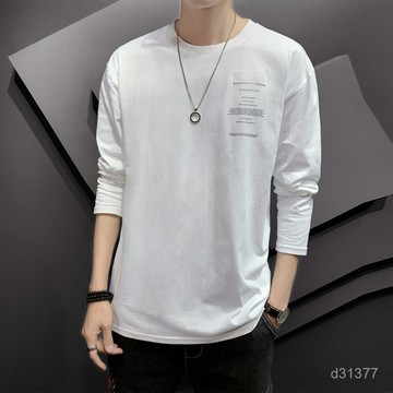 臺灣出貨 75kg大尺碼T恤 男長袖 潮流長袖 寬鬆上衣 休閒T恤 男士打底衫 韓版T恤 薄款長袖 圓領上衣 男士衣著