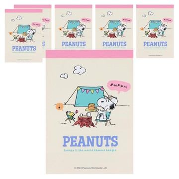 sun-star PEANUTS 史努比春色盎然彩色便條紙  露營森活 白色  80張  6個