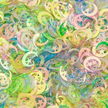⚡免運臺灣有貨⚡爆閃金光8.2mm星月亮片彩色閃片DIY手工水晶滴膠流沙填充物花片⚡可開票