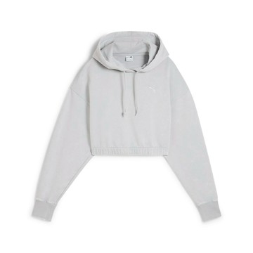 PUMA 流行系列Midnight M短版長厚連帽T恤 女性
